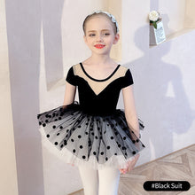 Load image into Gallery viewer, Ballet Dress Kids Half Sleeves Cotton Dance Ballet Tutu Dress Leotard Girl Gymnastics Dancewear Ballerina Party Costumes