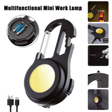 Load image into Gallery viewer, Multifunctional Mini Work Lamp COB LED Flood Light with Window Breaker Rechargeable Keychain Light Outdoor Fishing Flashlight