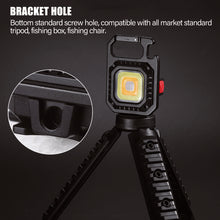 Load image into Gallery viewer, 7 Modes Portable Mini LED Work Light USB Rechargeable Power Display Working Light Pocket Bright Keychain Light Camping Torch