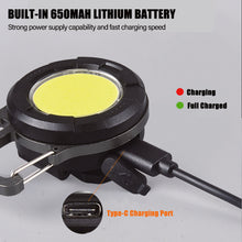 Load image into Gallery viewer, Mini LED Head Flashlight Keychain Work Light Portable USB Rechargeable White Red COB Light Camping Hiking Security Outside Torch