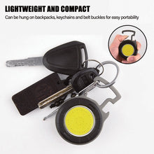 Load image into Gallery viewer, Mini LED Head Flashlight Keychain Work Light Portable USB Rechargeable White Red COB Light Camping Hiking Security Outside Torch