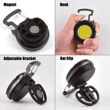 Load image into Gallery viewer, Mini LED Head Flashlight Keychain Work Light Portable USB Rechargeable White Red COB Light Camping Hiking Security Outside Torch