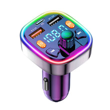 Load image into Gallery viewer, Q5 18W FM Transmitter External Microphone Dual USB PD Type C Fast Charge Car Charger Bluetooth 5.0 Handsfree Car FM Modulator