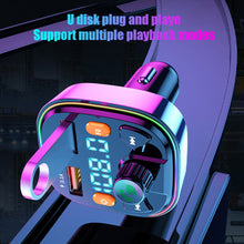 Load image into Gallery viewer, Q5 18W FM Transmitter External Microphone Dual USB PD Type C Fast Charge Car Charger Bluetooth 5.0 Handsfree Car FM Modulator
