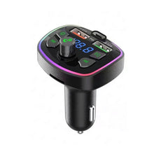 Load image into Gallery viewer, Car Bluetooth 5.0 FM Transmitter 4.2A Dual USB Type-C Charger Atmosphere Light Mp3 Player U Disk TF Card Lossless Music