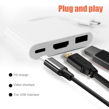 Load image into Gallery viewer, Usb C Three-in-one Docking Station Multi-function Converter Mobile Office Adapter Video Expander