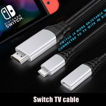 Load image into Gallery viewer, USB-C to HDMI TV Cable Game Console Video Cable 4k Hd Transmission Pd Charging Cable