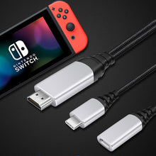 Load image into Gallery viewer, USB-C to HDMI TV Cable Game Console Video Cable 4k Hd Transmission Pd Charging Cable