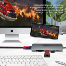 Load image into Gallery viewer, Usb 6 In 1 Docking Station Hdmi Audio And Video Sd Card Reader Pd Port Hub