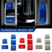 Load image into Gallery viewer, 5Pcs Electronic Handbrake Patch Central Control Panel Sticker Decoration Modification Accessories Supplies For Honda Civic 10th 2016 - 2021
