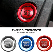 Load image into Gallery viewer, 2Pcs Car Stickers Auto Ignition Engine Start Stop Button Rings Cover Interior Accessories For Honda Civic 2016-2021