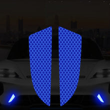 Load image into Gallery viewer, 2Pcs Car Reflector Protective Sticker Scratches Safety Warning Reflective Car Stickers Acessorio Reflective Tape