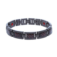 Load image into Gallery viewer, Drop Ship Double Row Negative Ion Germanium Blue Bracelet Man Titanium Carbon Fiber Bangles