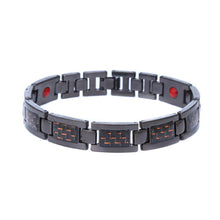 Load image into Gallery viewer, Drop Ship Double Row Negative Ion Germanium Blue Bracelet Man Titanium Carbon Fiber Bangles