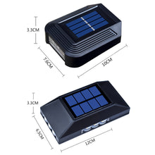 Load image into Gallery viewer, New 6/12 LED Solar Wall Lights Garden Fence Waterproof Solar Led Light Up&Down Light Outdoor Solar Wall Stair Light Patio Courtyard Street Landscape Garden Decor Wall Lamp