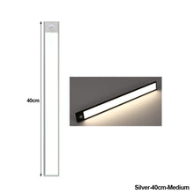 Load image into Gallery viewer, Ultra Thin Motion Sensor Night Light USB Rechargeable Wireless Lamp Bedroom Bedside Cabinet Wardrobe Night Lighting