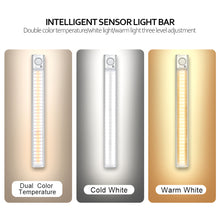 Load image into Gallery viewer, 80/120/160LED Motion Sensor Night Light USB Rechargeable Wireless Lamp Bedroom Bedside Cabinet Wardrobe Night Lighting
