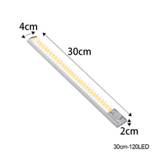 Load image into Gallery viewer, 80/120/160LED Motion Sensor Night Light USB Rechargeable Wireless Lamp Bedroom Bedside Cabinet Wardrobe Night Lighting