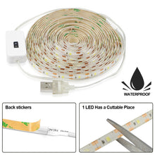 Load image into Gallery viewer, Waterproof USB Smart Motion Sensor LED Light Strip Hand Scan Night Light Strip Tape Bedroom Kitchen Home Wardrobe Decor