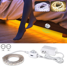 Load image into Gallery viewer, Wireless PIR Motion Sensor LED Night Light DC12V LED Adhesive Tape Strip Night Lamp Home Bedroom Kitchen Wardrobe Decor