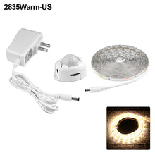Load image into Gallery viewer, Wireless PIR Motion Sensor LED Night Light DC12V LED Adhesive Tape Strip Night Lamp Home Bedroom Kitchen Wardrobe Decor