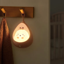 Load image into Gallery viewer, Smart Motion Sensor Night Light USB Chargeable Cute Animal LED Lamp Gifts For Children Kids Bedroom Silicone Wall Lights
