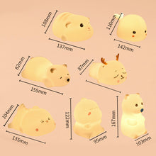 Load image into Gallery viewer, USB Charging Cute Polar Bear Tap Night Light Silicone Animal Atmosphere Lamp Children Kids Holiday Gift Dimmable Sleeping Night Lamp 5V