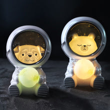 Load image into Gallery viewer, USB Charging Galaxy Guardian Pet Astronaut Night Light Atmosphere Lamp Children Kids Holiday Gifts Decoration Lamp Sleeping Light