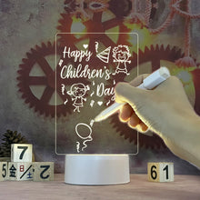 Load image into Gallery viewer, Note Board Creative Led Night Light USB Message Board Holiday Light With Pen Gift For Children Girlfriend Decoration Night Lamp
