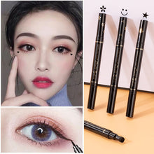 Load image into Gallery viewer, Stamp Eyeliner Extremely Fine Double-headed Waterproof Not Smudges The Corners of The Eyes Love Moon Flower Star Eyeliner