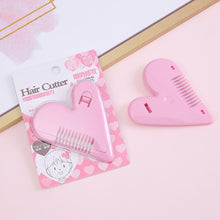 Load image into Gallery viewer, Creative Peach Heart Double-sided Hairbrush Hairbrush Thinning Bangs Trimmer Hairbrush Children's Anti-cut Haircut Haircut