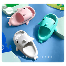 Load image into Gallery viewer, Cute Cartoon Shark Slippers Comfortable Soft Bottom Slippers Non-slip Indoor Outdoor EVA Slippers
