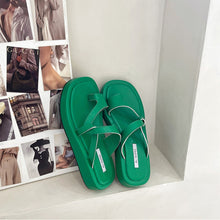 Load image into Gallery viewer, Niche Flat Slipper Thick Sole Raised Slipper Wear-resistant Outdoor Slippers Summer Fashion Casual Slippers for Women