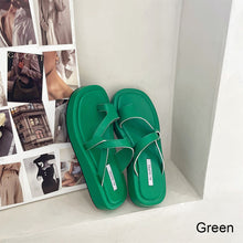 Load image into Gallery viewer, Niche Flat Slipper Thick Sole Raised Slipper Wear-resistant Outdoor Slippers Summer Fashion Casual Slippers for Women