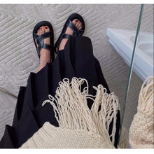 Load image into Gallery viewer, Buckle Platform Platform Sandals Cross Peep Toe Round Toe Sandals Beach Shoes Summer Shoes for Women
