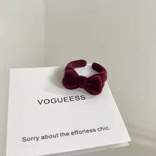 Load image into Gallery viewer, Vintage Flocking Ring Cute Sweet Bow Open Adjustable Ring Jewelry Accessories Gift for Women