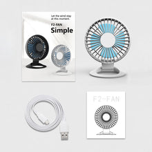 Load image into Gallery viewer, Portable Mini Noiseless Fan Air Cooler Mini Desk USB Plug-in Fan for Student Office Desktop Stand Fan