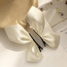 Load image into Gallery viewer, INS Fairy White Satin/Suede Bow Hairpin French Girl Hairpin Bangs Top Hairpin Side Clip