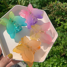Load image into Gallery viewer, Acrylic Hair Claw Elegant Double Layer Sweet Fairy Butterfly Hairpin Clip Frosted Styling Tools Barrettes For Women Hair Accessories