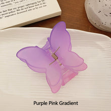 Load image into Gallery viewer, Acrylic Hair Claw Elegant Double Layer Sweet Fairy Butterfly Hairpin Clip Frosted Styling Tools Barrettes For Women Hair Accessories