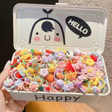 Load image into Gallery viewer, 10Pcs Cute Korean Style Girls Hair Band Elastic Hair Bands Children Ponytail Holder Rubber Bands for Kids Hair Accessories