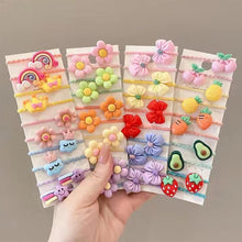 Load image into Gallery viewer, 10Pcs Cute Korean Style Girls Hair Band Elastic Hair Bands Children Ponytail Holder Rubber Bands for Kids Hair Accessories