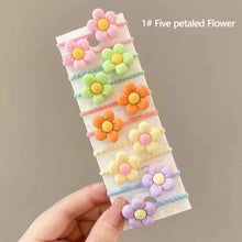 Load image into Gallery viewer, 10Pcs Cute Korean Style Girls Hair Band Elastic Hair Bands Children Ponytail Holder Rubber Bands for Kids Hair Accessories