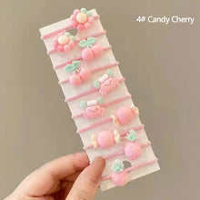Load image into Gallery viewer, 10Pcs Cute Korean Style Girls Hair Band Elastic Hair Bands Children Ponytail Holder Rubber Bands for Kids Hair Accessories