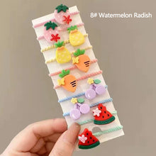 Load image into Gallery viewer, 10Pcs Cute Korean Style Girls Hair Band Elastic Hair Bands Children Ponytail Holder Rubber Bands for Kids Hair Accessories