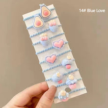 Load image into Gallery viewer, 10Pcs Cute Korean Style Girls Hair Band Elastic Hair Bands Children Ponytail Holder Rubber Bands for Kids Hair Accessories