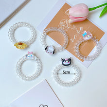 Load image into Gallery viewer, 1PC Simple Japanese Style Kulome Hello Kitty Cartoon Pattern Ponytail Rubber Band Highly Flexible Durable