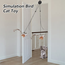 Load image into Gallery viewer, Simulation Bird Cat Interactive Toys Retractable Door Hanging Feather Toys Cat Scratch Rope Mouse Funny Teaser Traning Toys Interactive Mouse Toy Pet Supplies