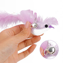 Load image into Gallery viewer, Simulation Bird Cat Interactive Toys Retractable Door Hanging Feather Toys Cat Scratch Rope Mouse Funny Teaser Traning Toys Interactive Mouse Toy Pet Supplies