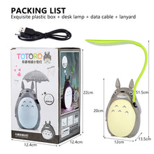 Load image into Gallery viewer, Creative Night Lights LED Cartoon Totoro Shape Lamp USB Rechargeable Reading Table Desk Lamps for Kids Gift Home Decor Novelty